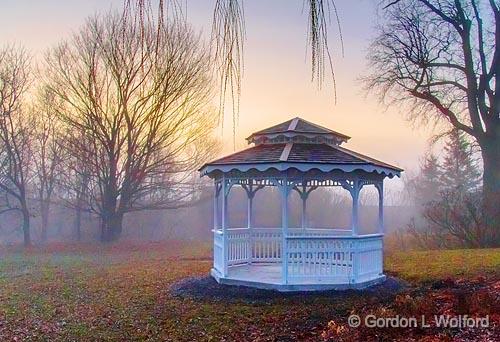 Gazebo At Dawn_22556.jpg - Photographed at Smiths Falls, Ontario, Canada.